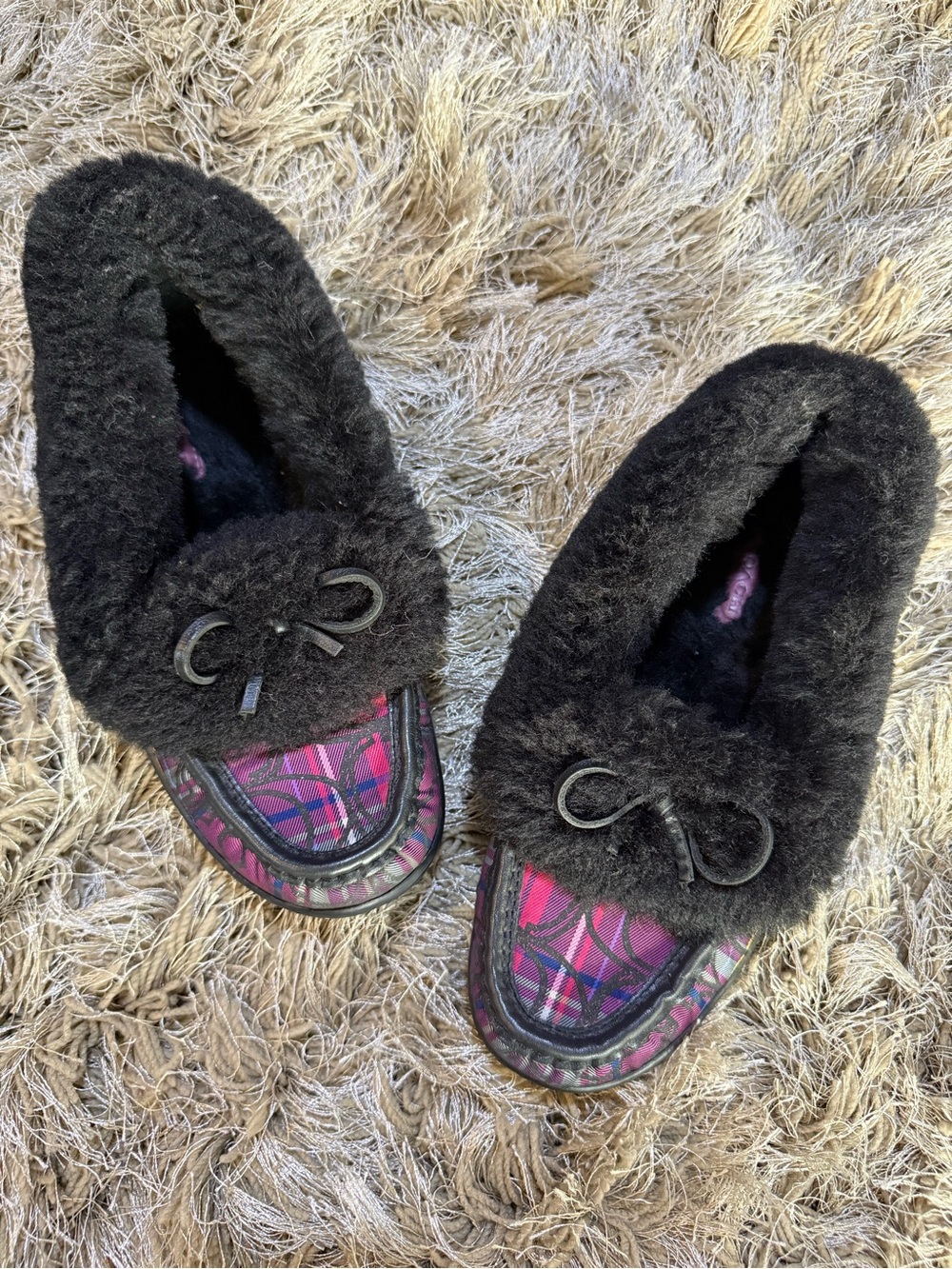 Coach Fiona Shearling Moccasin Slippers